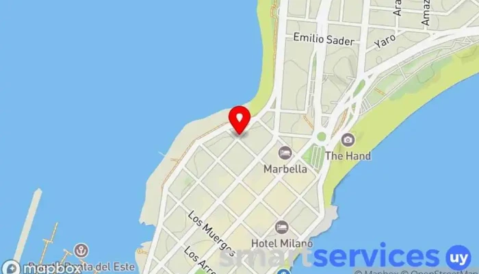 mapa de BUS - (0070) Bus stop en Punta del Este