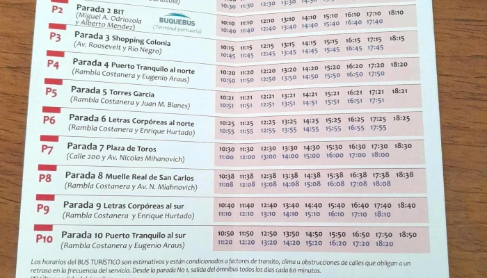 Bus Turistico Colonia Precios - Col. del Sacramento