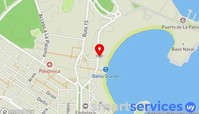 mapa de Bus Turístico de Rocha Atracción turística en La Paloma