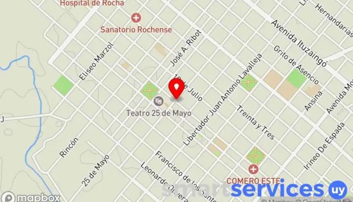 mapa de Cámara Inmobiliaria de Rocha Agencia inmobiliaria en Rocha
