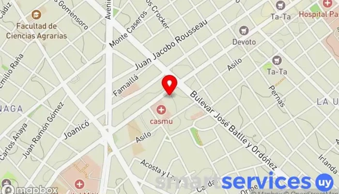 mapa de Cambilex Oficina de cambio de divisas en Montevideo