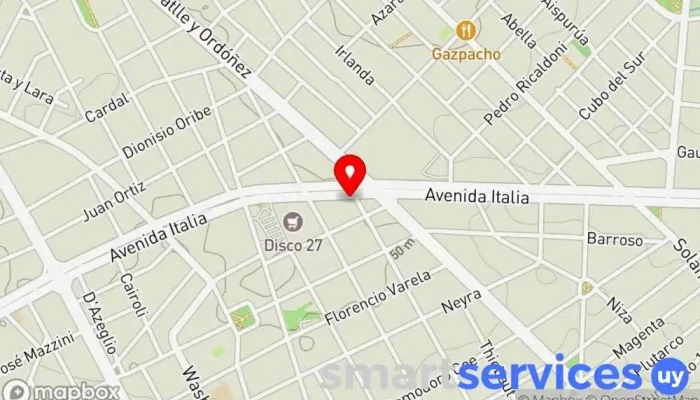 mapa de Cambilex Oficina de cambio de divisas en Montevideo