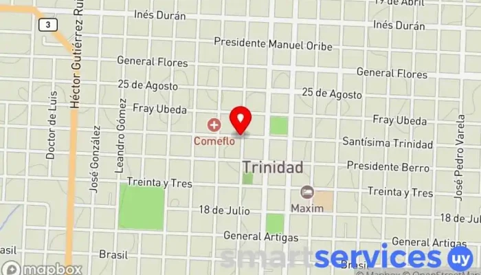 mapa de Cambilex Oficina de cambio de divisas en Trinidad