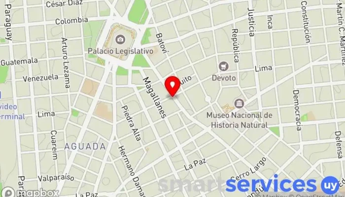 mapa de Cambilex Oficina de cambio de divisas en Montevideo