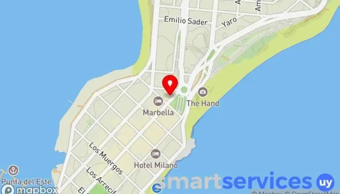 mapa de Car Rental Punta del Este Agencia de alquiler de coches, Agencia de viajes en Punta del Este