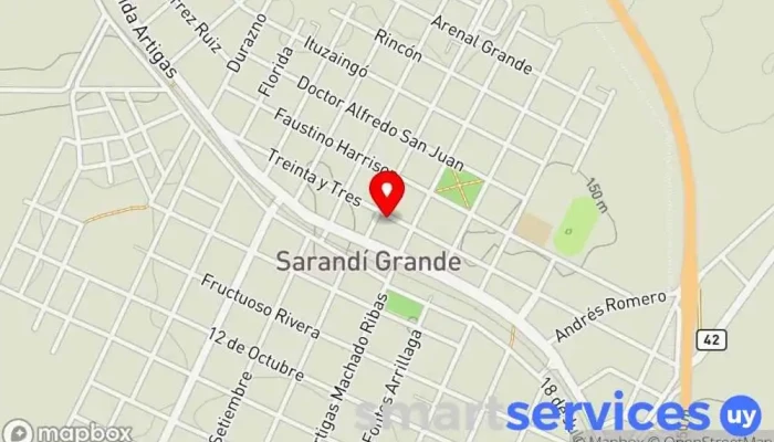mapa de Centro Comercial e Industrial Sarandí Grande Oficinas de empresa en Sarandí Grande