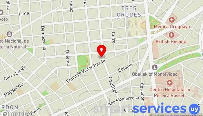 mapa de Ceprotur Agencia de excursiones en autobús en Montevideo