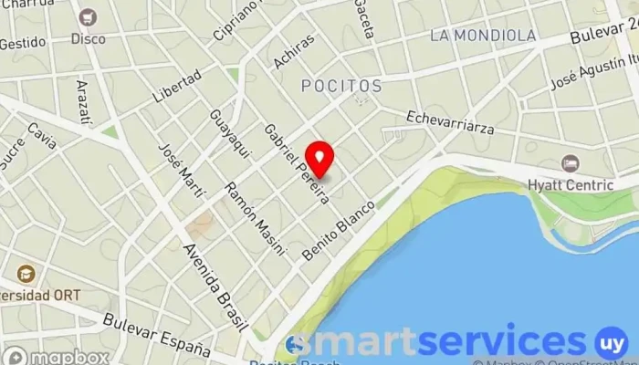 mapa de Cerrajería Leo Pocitos Cerrajero en Montevideo