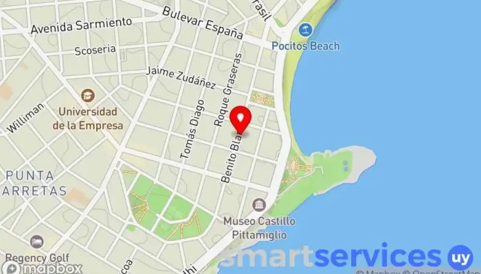 mapa de Cerrajeria Maxima Seguridad Centro comercial en Montevideo