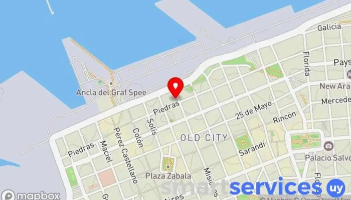 mapa de Cerrajería Misiones Cerrajero en Montevideo