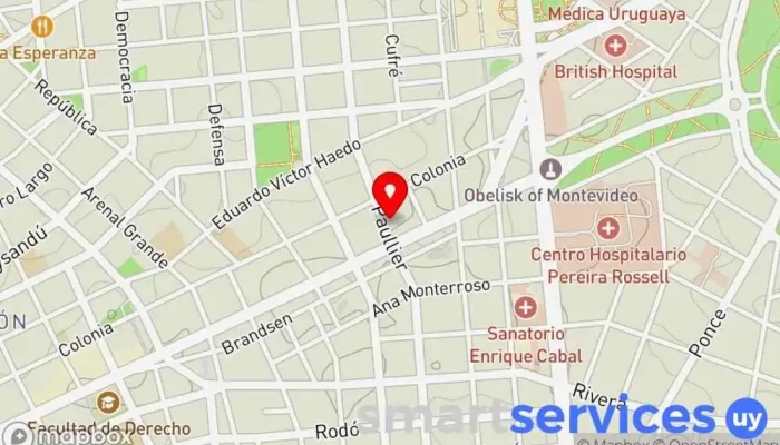 mapa de CERRAJERIA PAULLIER  en Montevideo