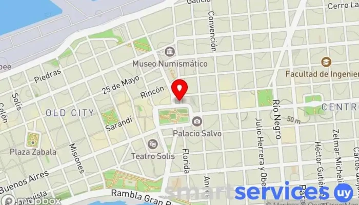 mapa de Cicerone Club de Viajes Agencia de viajes en Montevideo