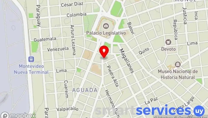 mapa de cinemarea Cine en Montevideo