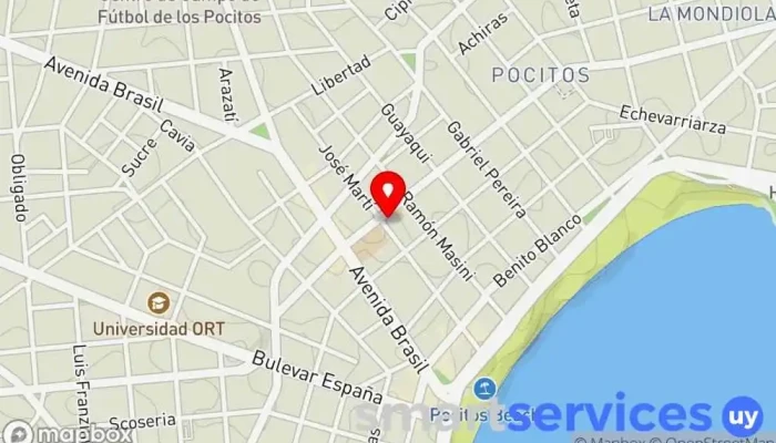 mapa de Cisplatina Turismo Agencia de viajes en Montevideo