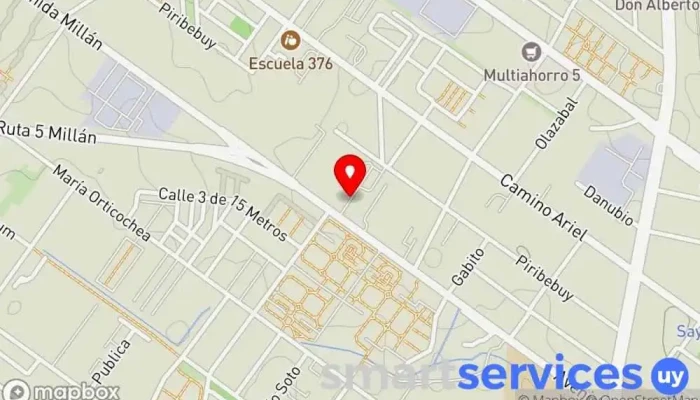 mapa de COME S.A. | Oficinas y Talleres Centrales Empresa de autobuses en Montevideo