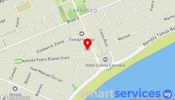 mapa de Compañía del Sur Agencia de viajes en Montevideo