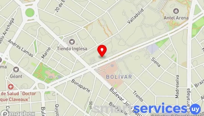 mapa de Compañía Uruguaya del Transporte Colectivo S.A | Planta Añón Empresa de autobuses en Montevideo