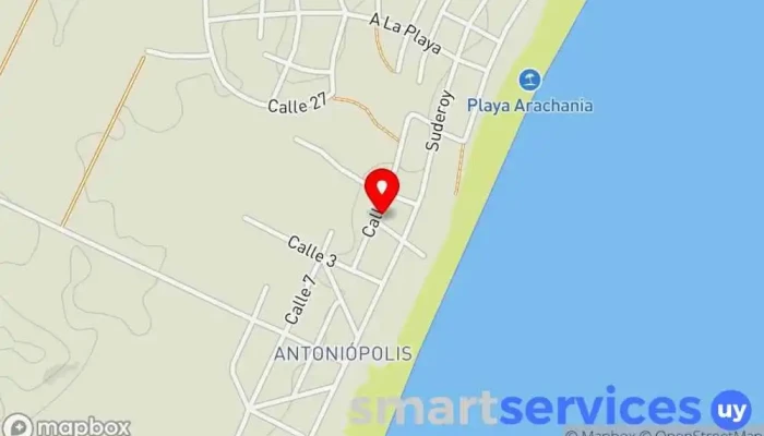 mapa de Complejo Niaghuro Hotel, Agencia de alquiler de cabañas en La Paloma