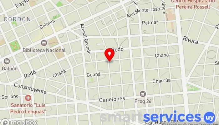 mapa de Coralcine  en Montevideo