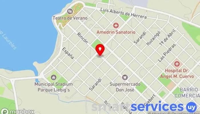 mapa de Corefone BPO & Contact Center Agencia de marketing en Fray Bentos