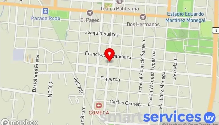 mapa de Correo Uruguayo Canelones Oficina de correos en Canelones