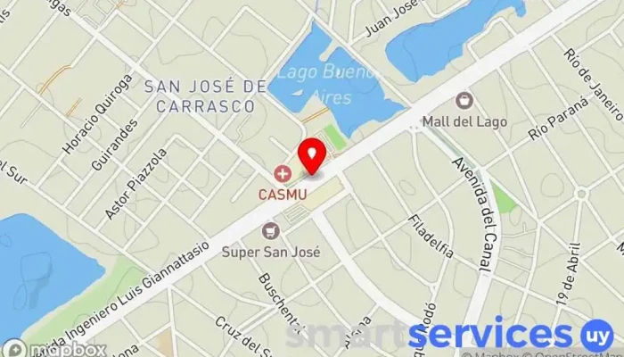 mapa de Costa Urbana Shopping Centro comercial en Ciudad de la Costa
