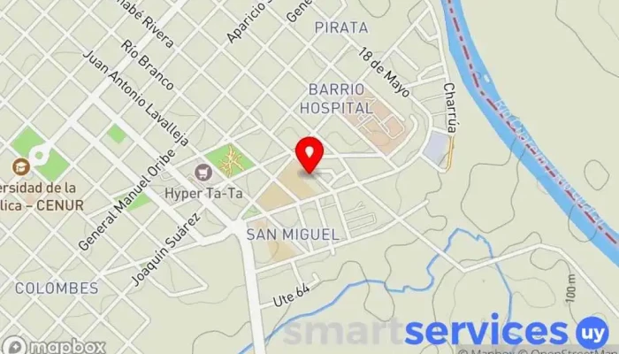 mapa de Cotabu S.R.L. Empresa de autobuses en Artigas