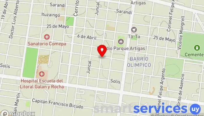 mapa de Cotrali Oficinas de empresa en Paysandú