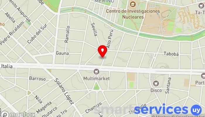 mapa de CREACTIVOSUY Tienda de deportes al aire libre en Montevideo