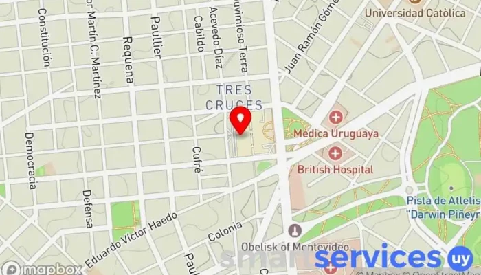 mapa de Cromin S.A. Servicio de transporte en Montevideo