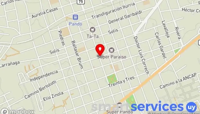 mapa de Cuatro Raices S.R.L Agencia inmobiliaria en Pando