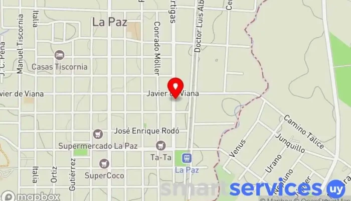 mapa de DAC AGENCIA LA PAZ. Oficina de correos en La Paz