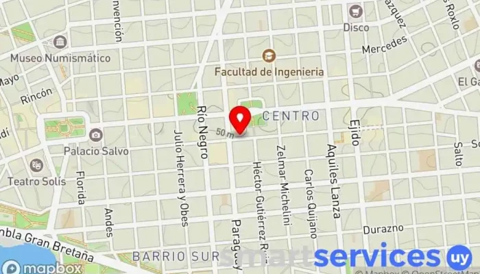 mapa de D.Dptal.V.DYG Empresa de trabajo temporal en Montevideo
