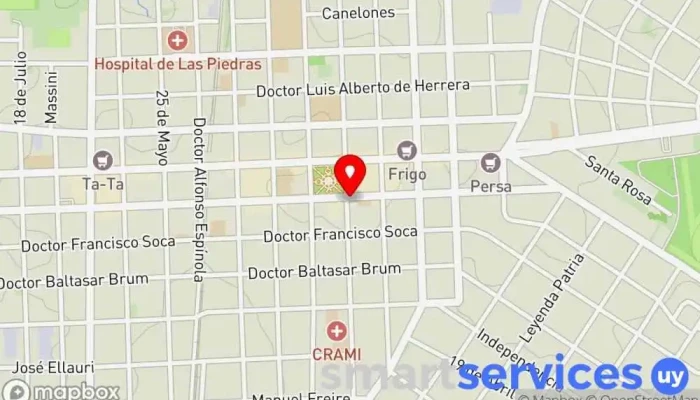 mapa de Defensoría Pública Las Piedras Oficina de abogado defensor de oficio en Las Piedras
