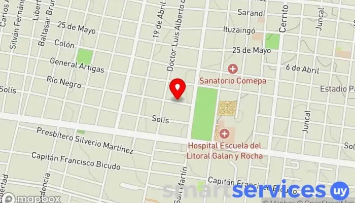 mapa de Departamento de Servicios - Intendencia de Paysandú Oficinas de empresa en Paysandú