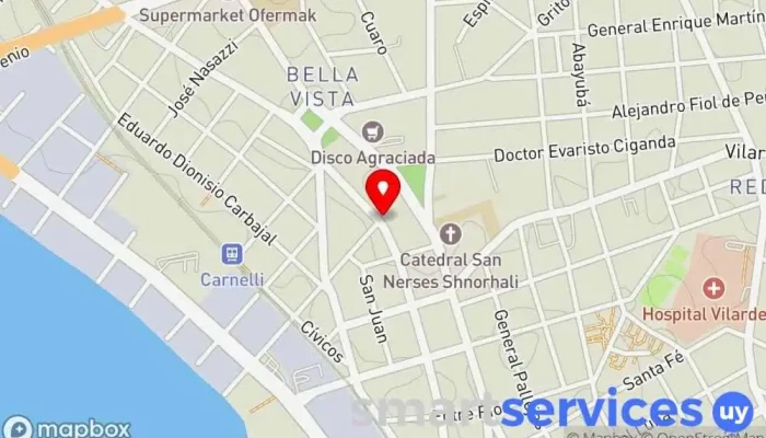 mapa de Deposito Agencia Nossa Almacén en Montevideo