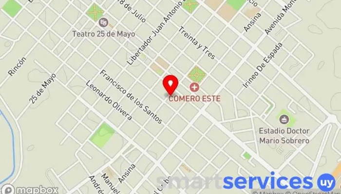 mapa de Diario El Este Agencia de noticias en Rocha