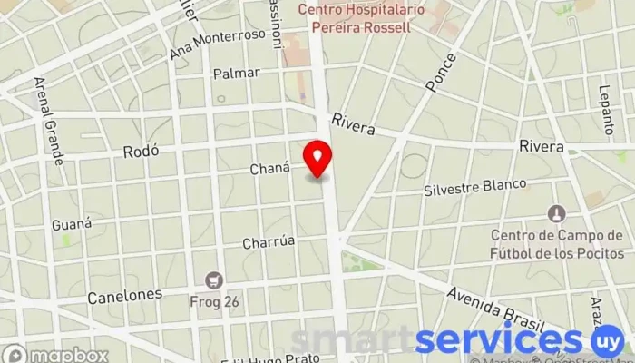 mapa de Distante Producciones  en Montevideo