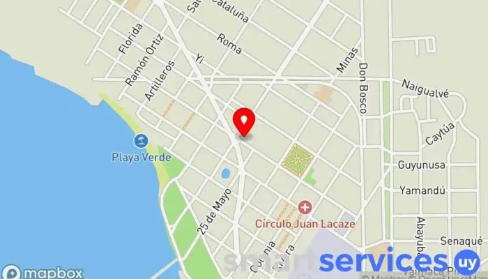 mapa de DP & Asociados Compañía de seguros, Agencia aseguradora de automóviles, Agencia de seguros para el hogar, Corredor de seguros, Agencia de seguros de vida, Agencia de seguros de motocicletas en Juan L. Lacaze