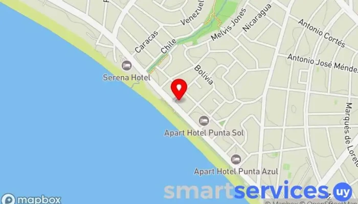 mapa de Edificio Almar Punta del Este Agencia de alquiler de alojamientos para vacaciones en Maldonado