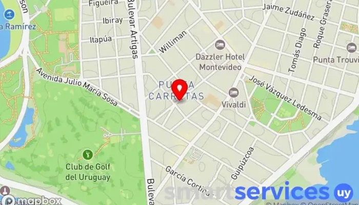 mapa de El Faro Traslados y Turismo Agencia de visitas turísticas en Montevideo