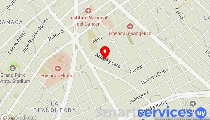 mapa de El Galeón Salón para eventos en Montevideo