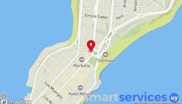 mapa de El Maragato Turismo Agencia de excursiones en autobús, Agencia de viajes en Punta del Este