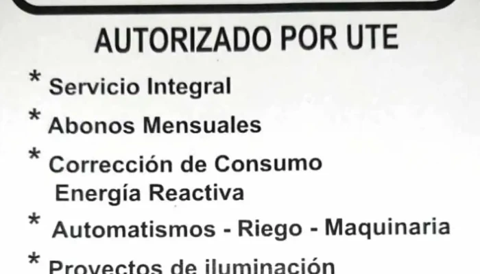 Electricista Autorizado Por Ute -  Del Propietario - Atlántida