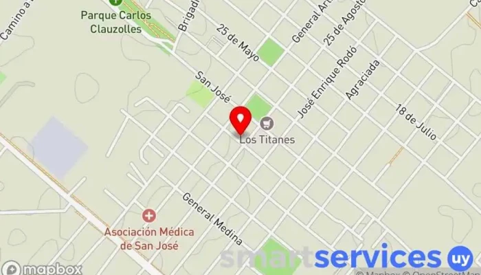 mapa de Emiliano Gandini Inmobiliaria Agencia inmobiliaria en Libertad
