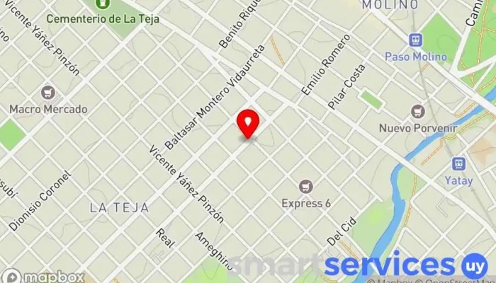 mapa de Emilio Romero y Conciliacion Bus stop en Montevideo