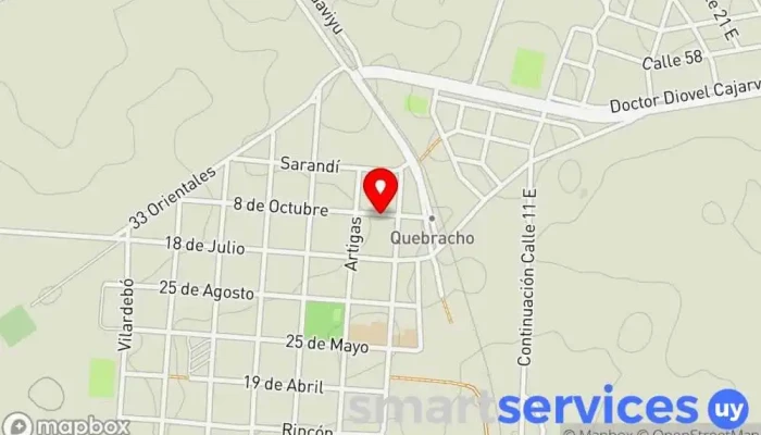 mapa de Empresa Alonso Estación de autobuses en Quebracho