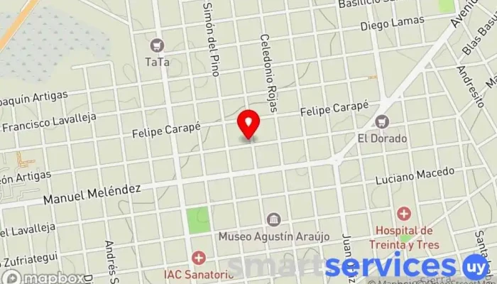 mapa de Empresa Gonzales Agencia de viajes en Treinta y Tres