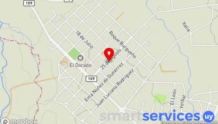 mapa de empresa tur este Hotel en Aiguá