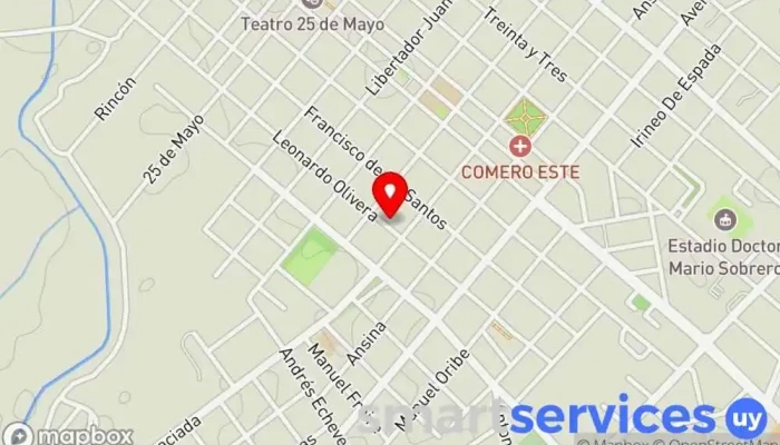 mapa de Encomiendas La Diligencia Oficinas de empresa en Rocha
